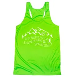 Women's Racerback Performance Tank Top - Into The Forest I Go -goneforarun Sales 2023 tr 41518 LIME MAIN