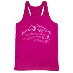 Women's Racerback Performance Tank Top - Into The Forest I Go -goneforarun Sales 2023 tr 41518 PINK MAIN