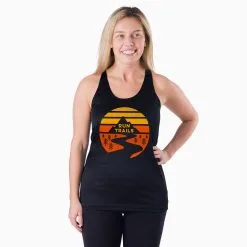 Women's Racerback Performance Tank Top - Run Trails Sunset -goneforarun Sales 2023 tr 41521 BLACK FEMALE