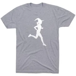 Running Short Sleeve T-Shirt - Runner Witch -goneforarun Sales 2023 tr 41577 GRAY FLAT