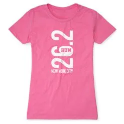 Women's Everyday Runners Tee - New York City 26.2 Vertical 19 Women's Everyday Runners Tee - New York City 26.2 Vertical -goneforarun Sales 2023 tr 41598 HOTPINK