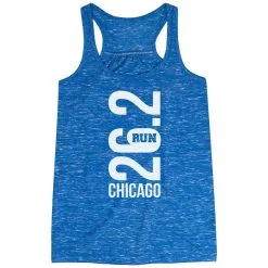 Flowy Racerback Tank Top - Chicago 26.2 Vertical
