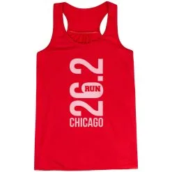 Flowy Racerback Tank Top - Chicago 26.2 Vertical -goneforarun Sales 2023 tr 41609 RED MAIN