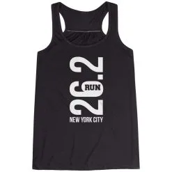 Flowy Racerback Tank Top - New York City 26.2 Vertical 17 Flowy Racerback Tank Top - New York City 26.2 Vertical -goneforarun Sales 2023 tr 41610 BLACK MAIN