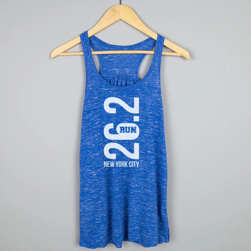 Flowy Racerback Tank Top - New York City 26.2 Vertical 5 Flowy Racerback Tank Top - New York City 26.2 Vertical - Image 3