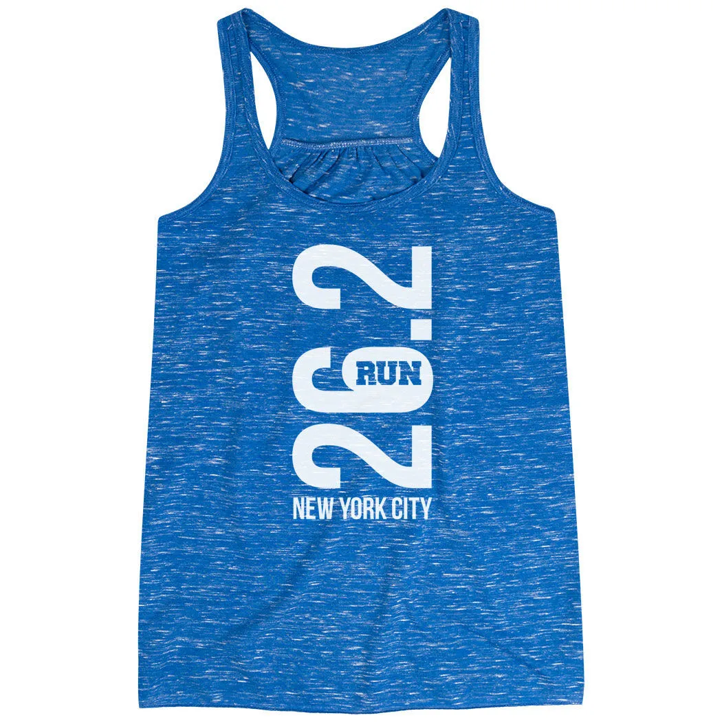Flowy Racerback Tank Top - New York City 26.2 Vertical 3 Flowy Racerback Tank Top - New York City 26.2 Vertical