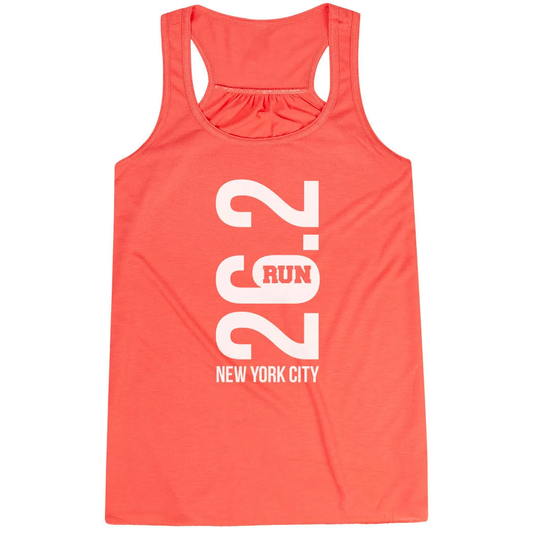 Flowy Racerback Tank Top - New York City 26.2 Vertical 9 Flowy Racerback Tank Top - New York City 26.2 Vertical - Image 7