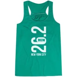 Flowy Racerback Tank Top - New York City 26.2 Vertical 19 Flowy Racerback Tank Top - New York City 26.2 Vertical -goneforarun Sales 2023 tr 41610 GREEN MAIN