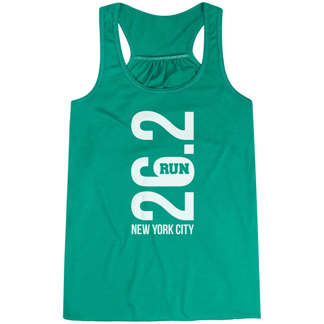 Flowy Racerback Tank Top - New York City 26.2 Vertical 10 Flowy Racerback Tank Top - New York City 26.2 Vertical - Image 8