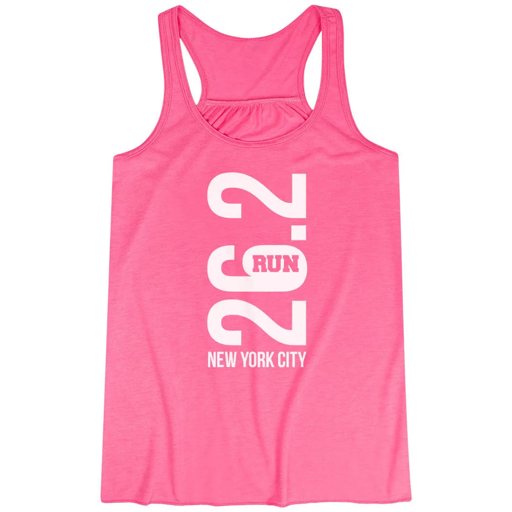 Flowy Racerback Tank Top - New York City 26.2 Vertical 11 Flowy Racerback Tank Top - New York City 26.2 Vertical - Image 9