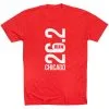 Running Short Sleeve T-Shirt - Chicago 26.2 Vertical -goneforarun Sales 2023 tr 41627 RED FLAT