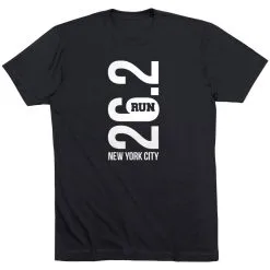 Running Short Sleeve T-Shirt - New York City 26.2 Vertical 21 Running Short Sleeve T-Shirt - New York City 26.2 Vertical -goneforarun Sales 2023 tr 41628 BLACK FLAT