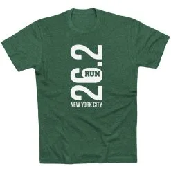 Running Short Sleeve T-Shirt - New York City 26.2 Vertical 23 Running Short Sleeve T-Shirt - New York City 26.2 Vertical -goneforarun Sales 2023 tr 41628 FORESTGREEN FLAT