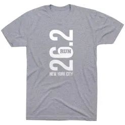 Running Short Sleeve T-Shirt - New York City 26.2 Vertical 24 Running Short Sleeve T-Shirt - New York City 26.2 Vertical -goneforarun Sales 2023 tr 41628 GRAY FLAT