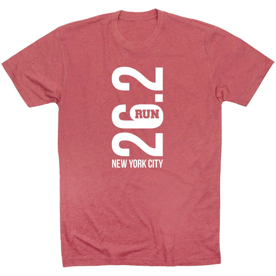 Running Short Sleeve T-Shirt - New York City 26.2 Vertical 13 Running Short Sleeve T-Shirt - New York City 26.2 Vertical - Image 11