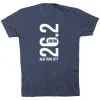 Running Short Sleeve T-Shirt - New York City 26.2 Vertical -goneforarun Sales 2023 tr 41628 NAVY FLAT