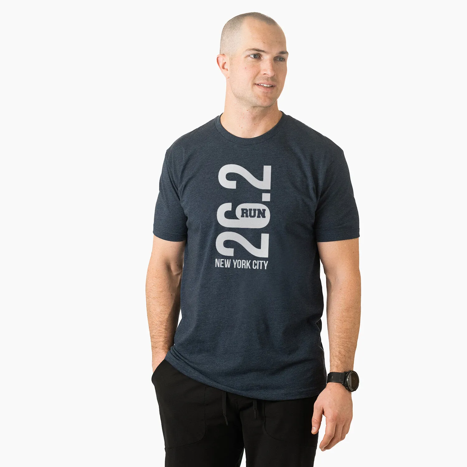Running Short Sleeve T-Shirt - New York City 26.2 Vertical 4 Running Short Sleeve T-Shirt - New York City 26.2 Vertical - Image 2