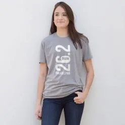 Running Short Sleeve T-Shirt - Philadelphia 26.2 Vertical -goneforarun Sales 2023 tr 41629 GRAY FEMALEGFAR