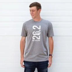 Running Short Sleeve T-Shirt - Philadelphia 26.2 Vertical -goneforarun Sales 2023 tr 41629 GRAY MALE