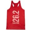 Women's Racerback Performance Tank Top - Chicago 26.2 Vertical -goneforarun Sales 2023 tr 41671 RED MAIN
