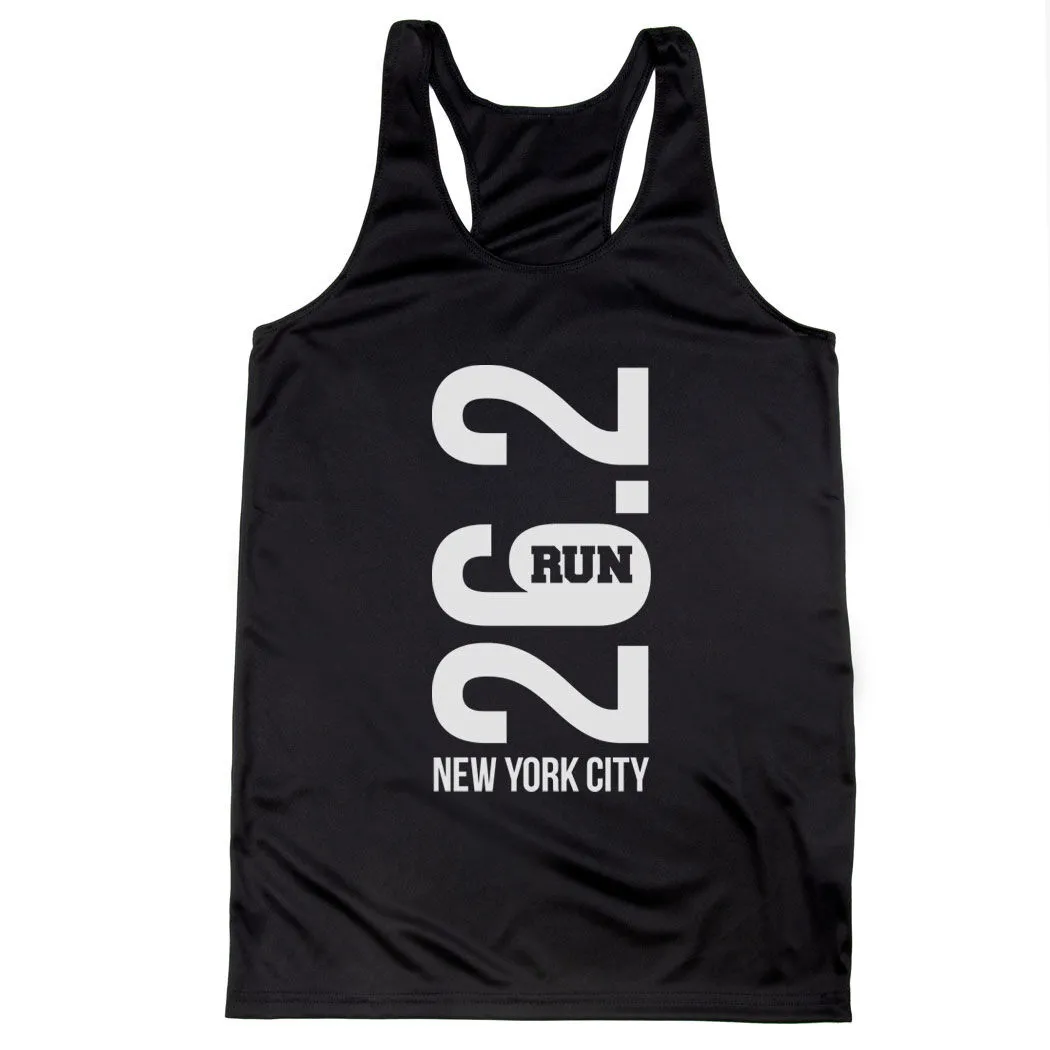 Women's Racerback Performance Tank Top - New York City 26.2 Vertical 8 Women's Racerback Performance Tank Top - New York City 26.2 Vertical - Image 6