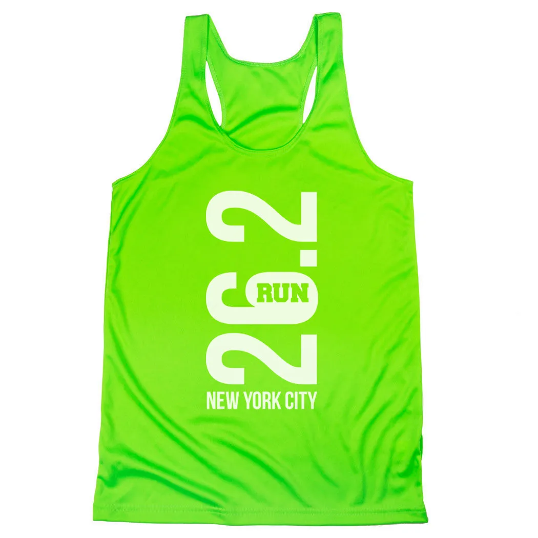 Women's Racerback Performance Tank Top - New York City 26.2 Vertical 9 Women's Racerback Performance Tank Top - New York City 26.2 Vertical - Image 7