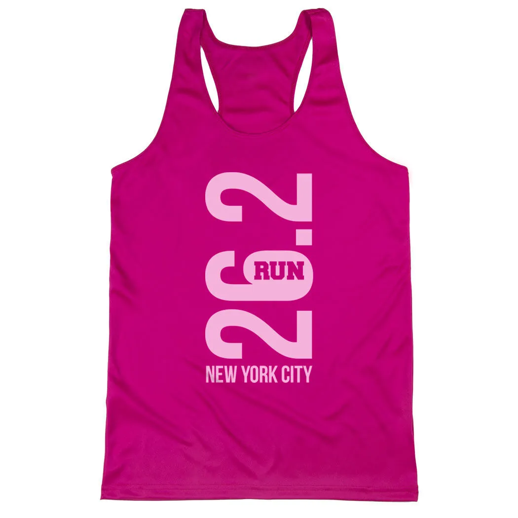 Women's Racerback Performance Tank Top - New York City 26.2 Vertical 10 Women's Racerback Performance Tank Top - New York City 26.2 Vertical - Image 8