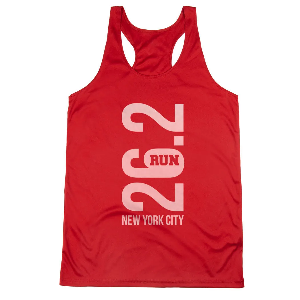 Women's Racerback Performance Tank Top - New York City 26.2 Vertical 11 Women's Racerback Performance Tank Top - New York City 26.2 Vertical - Image 9