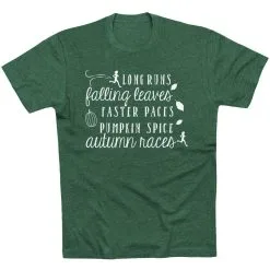 Running Short Sleeve T-Shirt - Awesome Autumn -goneforarun Sales 2023 tr 41782 FORESTGREEN FLAT