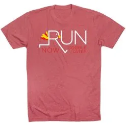 Running Short Sleeve T-Shirt - Let's Run Now Gobble Later -goneforarun Sales 2023 tr 41802 MAUVE FLAT