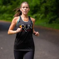 Women's Racerback Performance Tank Top - Let's Run Now Gobble Later -goneforarun Sales 2023 tr 41807 BLACK MODEL