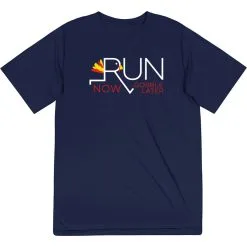 Short Sleeve Performance Tee - Let's Run Now Gobble Later -goneforarun Sales 2023 tr 41811 NAVY FLAT