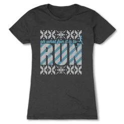 Women's Everyday Runners Tee - Oh What Fun It Is To Run -goneforarun Sales 2023 tr 41836 CHARCOAL