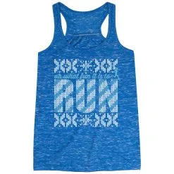 Flowy Racerback Tank Top - Oh What Fun It Is To Run -goneforarun Sales 2023 tr 41837 BLUE MAIN