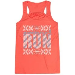 Flowy Racerback Tank Top - Oh What Fun It Is To Run -goneforarun Sales 2023 tr 41837 CORAL MAIN
