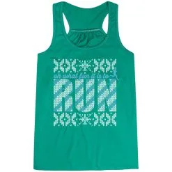 Flowy Racerback Tank Top - Oh What Fun It Is To Run -goneforarun Sales 2023 tr 41837 GREEN MAIN