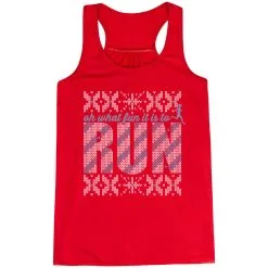 Flowy Racerback Tank Top - Oh What Fun It Is To Run