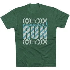 Running Short Sleeve T-Shirt - Oh What Fun It Is To Run -goneforarun Sales 2023 tr 41838 FORESTGREEN FLAT