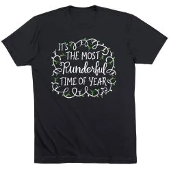 Running Short Sleeve T-Shirt - Runderful Time Of Year -goneforarun Sales 2023 tr 41924 BLACK FLAT