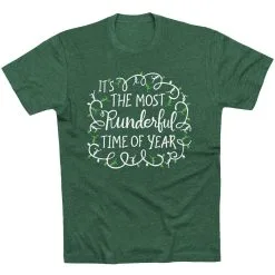 Running Short Sleeve T-Shirt - Runderful Time Of Year -goneforarun Sales 2023 tr 41924 FORESTGREEN FLAT