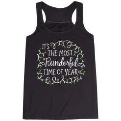 Flowy Racerback Tank Top - Runderful Time Of Year -goneforarun Sales 2023 tr 41926 BLACK MAIN