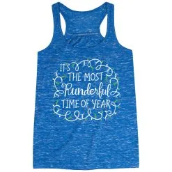 Flowy Racerback Tank Top - Runderful Time Of Year -goneforarun Sales 2023 tr 41926 BLUE MAIN