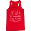 Flowy Racerback Tank Top - Runderful Time Of Year -goneforarun Sales 2023 tr 41926 RED MAIN