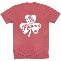 Running Short Sleeve T-Shirt - Kiss A Lucky Runner -goneforarun Sales 2023 tr 41942 MAUVE FLAT