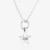 Sterling Silver 10K Star Pendant Runner Necklace -goneforarun Sales 2023 tr 41992