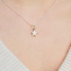 Sterling Silver 26.2 Star Marathon Necklace 8 Sterling Silver 26.2 Star Marathon Necklace -goneforarun Sales 2023 tr 41994 MODEL