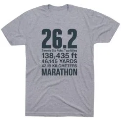 Running Short Sleeve T-Shirt - 26.2 Math Miles 19 Running Short Sleeve T-Shirt - 26.2 Math Miles -goneforarun Sales 2023 tr 42032 GRAY FLAT