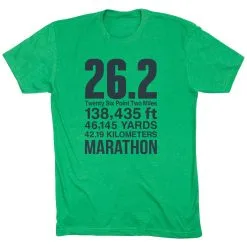 Running Short Sleeve T-Shirt - 26.2 Math Miles 20 Running Short Sleeve T-Shirt - 26.2 Math Miles -goneforarun Sales 2023 tr 42032 GREEN FLAT