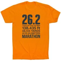 Running Short Sleeve T-Shirt - 26.2 Math Miles 23 Running Short Sleeve T-Shirt - 26.2 Math Miles -goneforarun Sales 2023 tr 42032 ORANGE FLAT