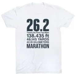 Running Short Sleeve T-Shirt - 26.2 Math Miles 25 Running Short Sleeve T-Shirt - 26.2 Math Miles -goneforarun Sales 2023 tr 42032 WHITE FLAT